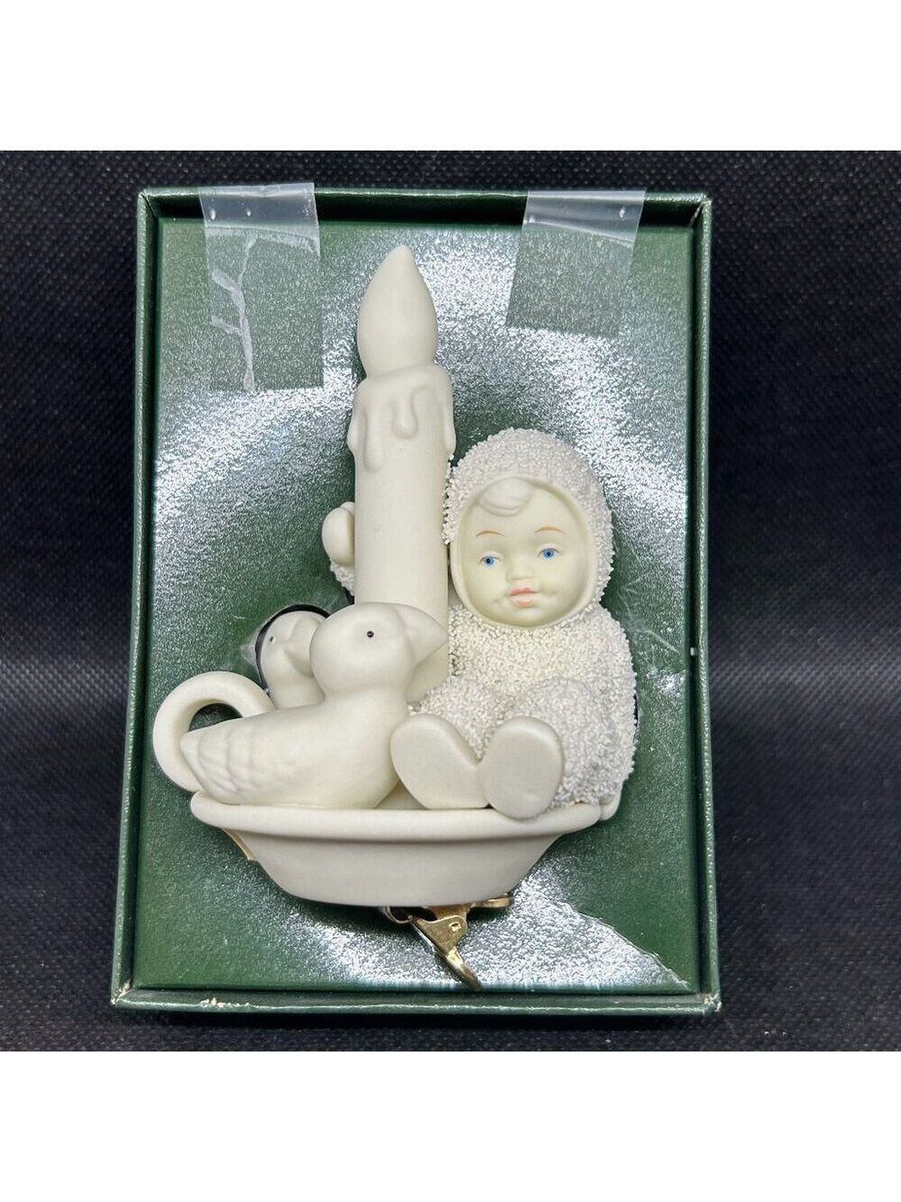 Department 56 Snowbabies "Candlelight...Season Bright" clip ornament